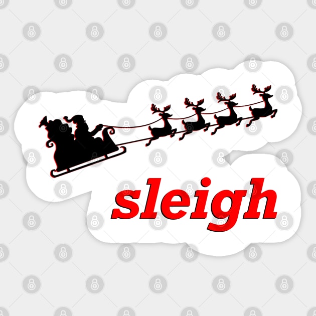 Sleigh Sticker by IdenticalExposure